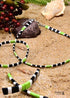 Collar bohemio, gargantilla de cuentas de tila con pulsera, color de la vida