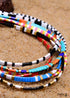 Collar bohemio, gargantilla de cuentas de tila con pulsera, color de la vida