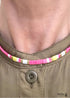 Collar bohemio, gargantilla de cuentas de tila con pulsera, color de la vida