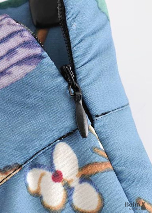 Pantalones bohemios - Pantalones palazzo en color azul pájaro para mujer