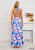 Boho Pink Deep V-neck Maxi Dress Alaia