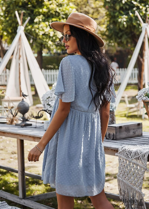 Boho Plunge Mini Dress Katie