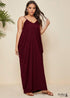 Boho Plus Size Alexi Maxi Dress - Wine For Women