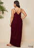 Boho Plus Size Alexi Maxi Dress - Wine For Women