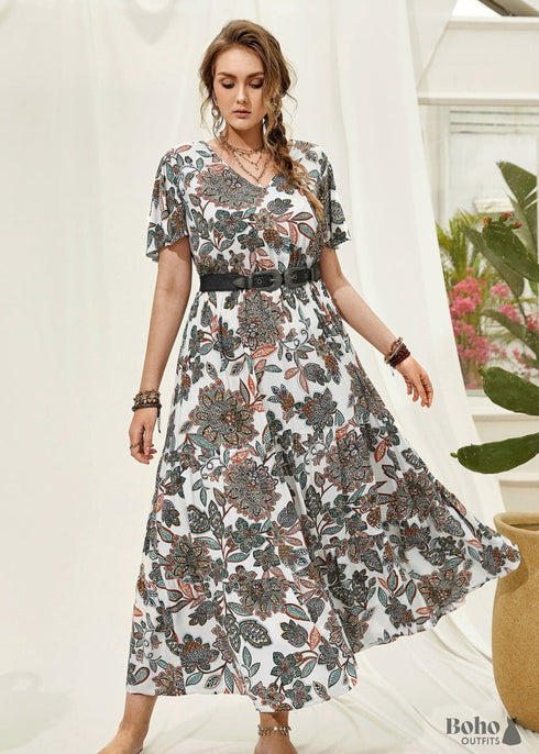 Boho Plus Size Alexis Maxi Dress For Women