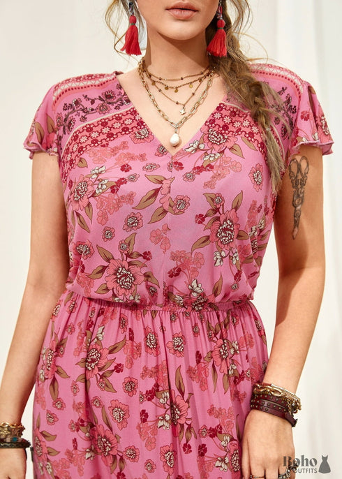 Boho Plus Size Alexus Maxi Dress For Women