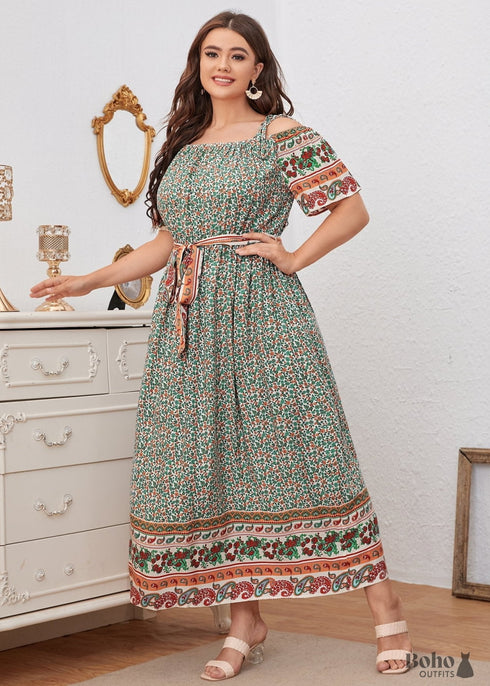 Boho Plus Size Alvaro Maxi Dress For Women