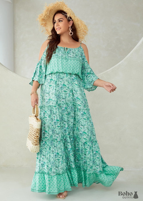 Boho Plus Size Ariellah Maxi Dress For Women