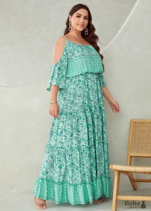 Boho Plus Size Ariellah Maxi Dress For Women