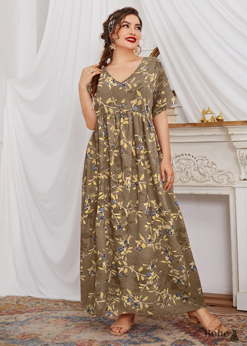 Boho Plus Size Athina Maxi Dress For Women