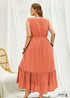 Boho Plus Size Aveline Maxi Dress - Coral For Women