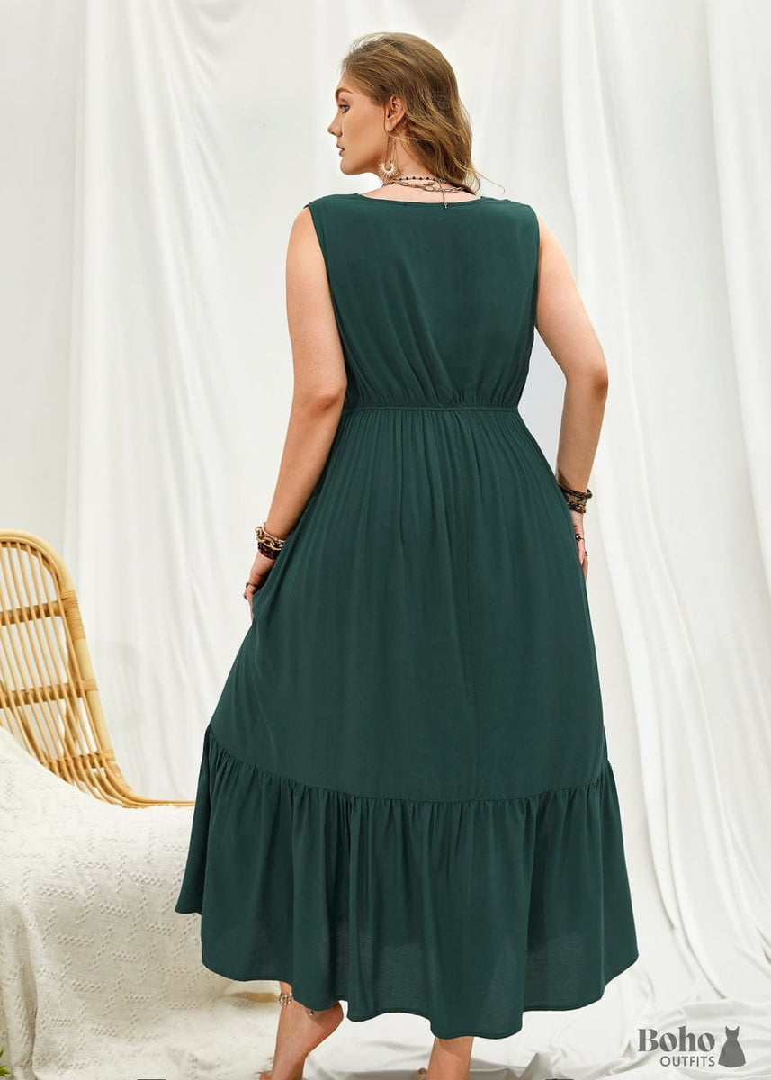 Boho Plus Size Aveline Maxi Dress For Women - Boho Dress  Boho Dress  Official