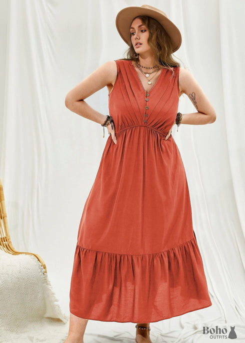 Boho Plus Size Aveline Maxi Dress - Sunset For Women