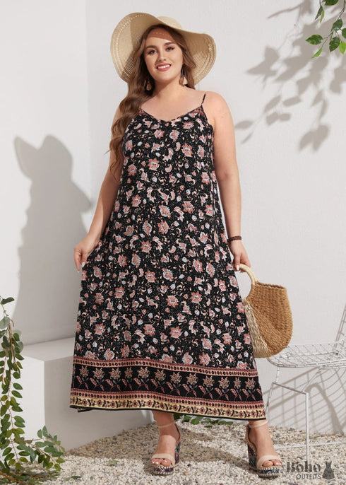 Boho Plus Size Avery Maxi Dress For Women
