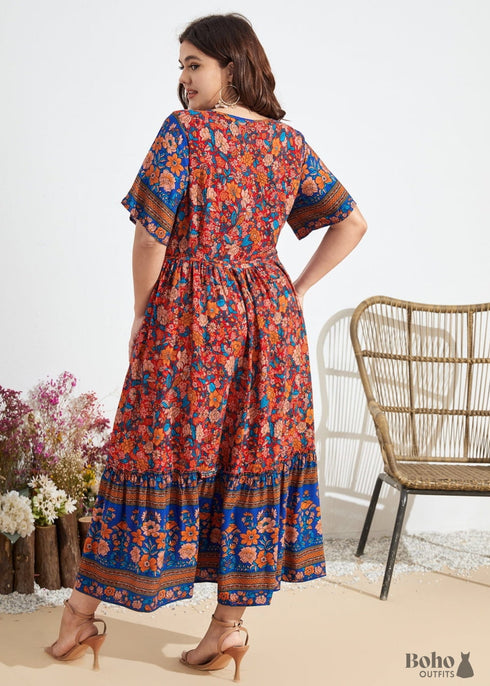 Vestido largo bohemio Bethany de talla grande para mujer
