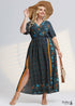 Boho Plus Size Blain Maxi Dress For Women