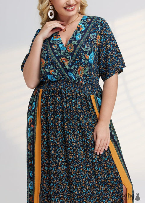 Boho Plus Size Blain Maxi Dress For Women