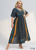 Boho Plus Size Blain Maxi Dress For Women