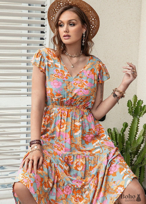 Boho Plus Size Breeze Maxi Dress For Women