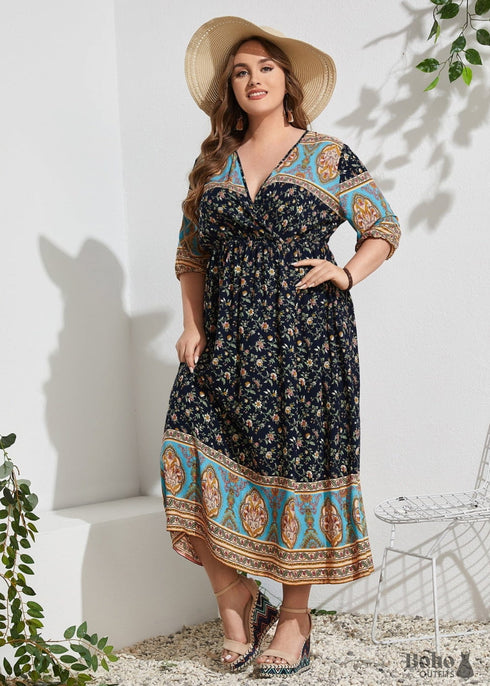 Boho Plus Size Brooklyn Maxi Dress For Women