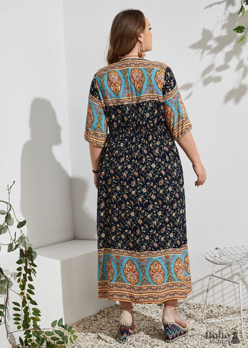 Boho Plus Size Brooklyn Maxi Dress For Women
