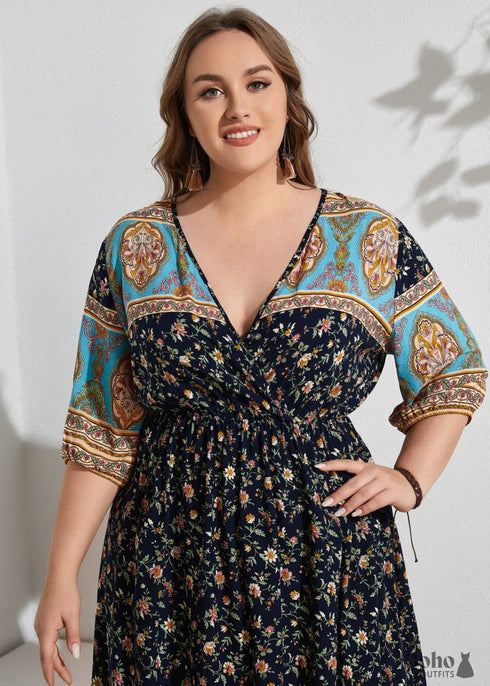 Boho Plus Size Brooklyn Maxi Dress For Women