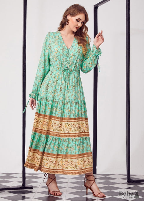 Boho Plus Size Clarissa Maxi Dress For Women