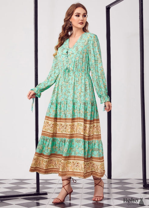 Boho Plus Size Clarissa Maxi Dress For Women