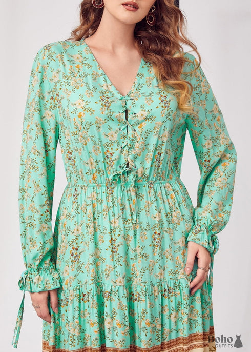 Boho Plus Size Clarissa Maxi Dress For Women