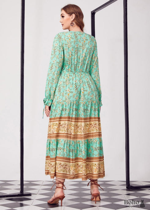 Boho Plus Size Clarissa Maxi Dress For Women