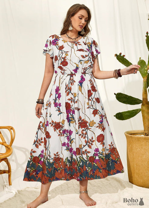 Boho Plus Size Clemons Maxi Dress For Women
