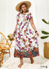 Boho Plus Size Clemons Maxi Dress For Women