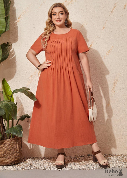 Boho Plus Size Emory Maxi Dress For Women