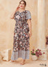 Vestido largo bohemio con flores y tallas grandes para mujer