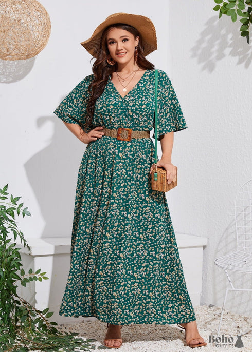 Boho Plus Size Gia Maxi Dress For Women