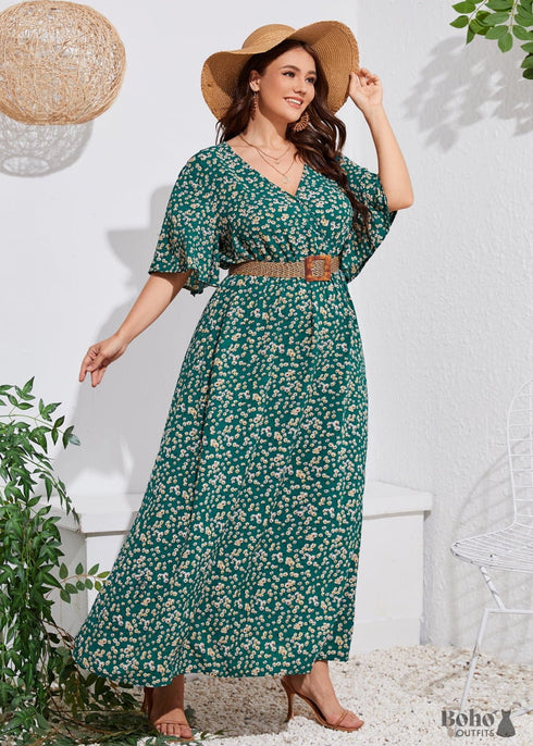 Boho Plus Size Gia Maxi Dress For Women