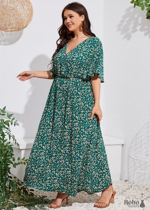 Boho Plus Size Gia Maxi Dress For Women