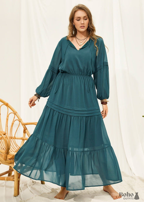 Boho Plus Size Giselle Maxi Dress For Women