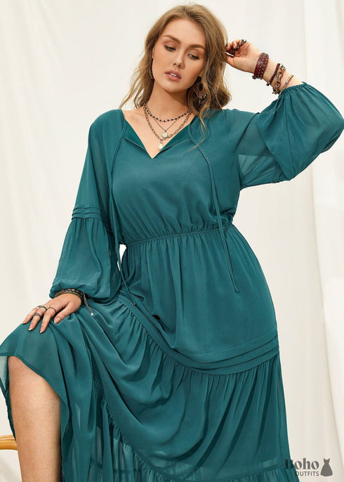 Boho Plus Size Giselle Maxi Dress For Women
