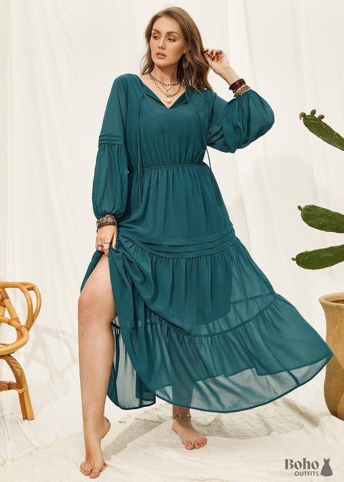 Boho Plus Size Giselle Maxi Dress For Women