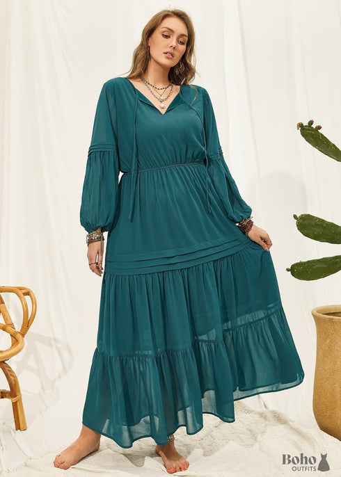 Boho Plus Size Giselle Maxi Dress For Women