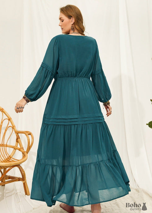 Boho Plus Size Giselle Maxi Dress For Women