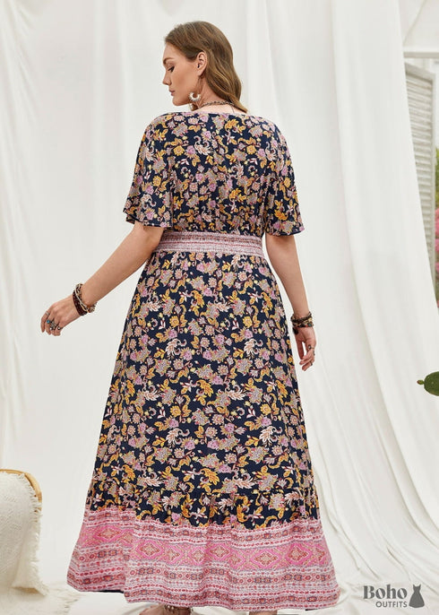 Boho Plus Size Harlee Maxi Dress For Women