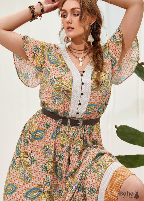 Boho Plus Size Jordan Maxi Dress For Women