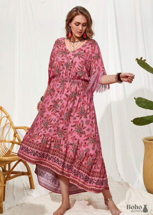 Boho Plus Size Juneau Maxi Dress For Women