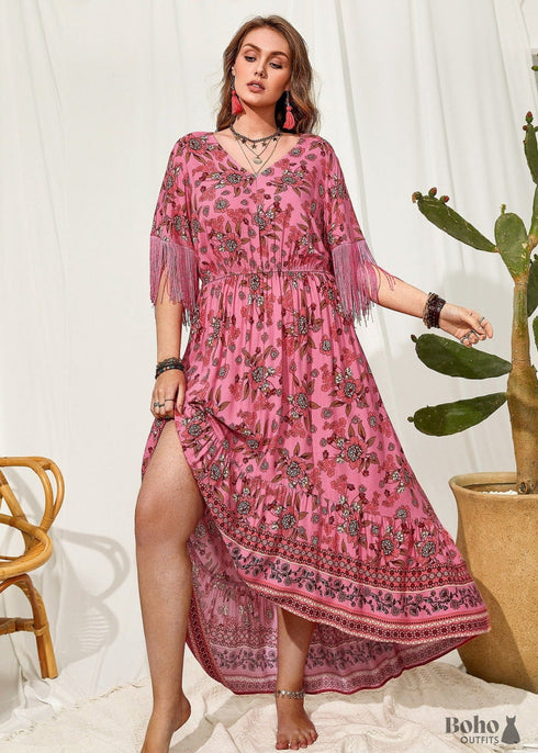 Boho Plus Size Juneau Maxi Dress For Women