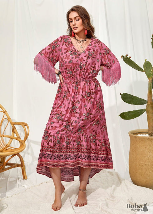 Boho Plus Size Juneau Maxi Dress For Women