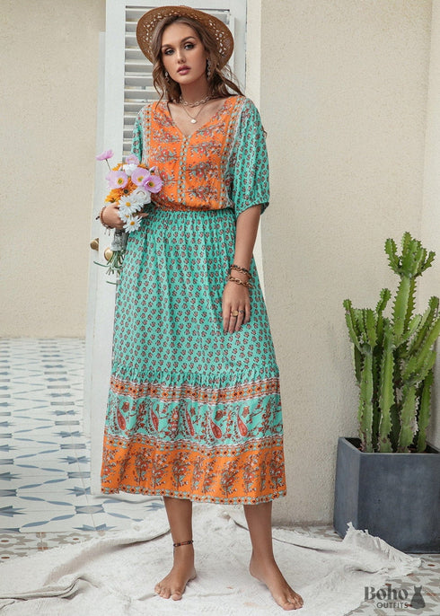 Boho Plus Size Juniper Maxi Dress For Women