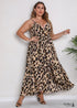 Boho Plus Size Leopard Maxi Dress Ella