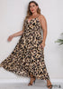 Boho Plus Size Leopard Maxi Dress Ella